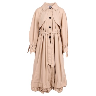 Patou Cotton Trench Coat With Matching Belt 40