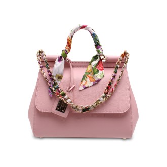 Dolce & Gabbana 'Sicily' Medium Tote Bag With Flower Print Foulard MED