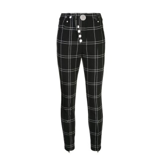 ALEXANDER WANG Pantaloni motivo tartan