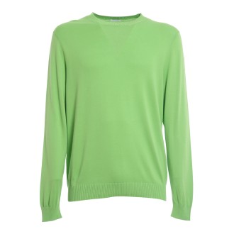 MALO GIROCOLLO IN COTONE VERDE UXA132F3L27E3055