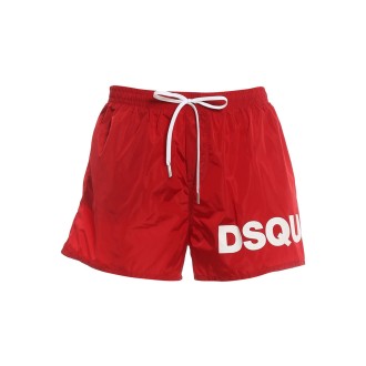 DSQUARED2 COSTUME BOXER ROSSO CON LOGO D7B8P4060600