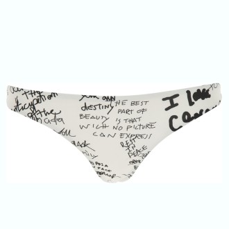 DSQUARED2 SLIP BIKINI BIANCO CON STAMPA D6B213130110