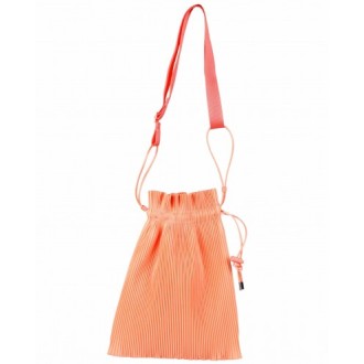 Pleats Please orange drawstring bag