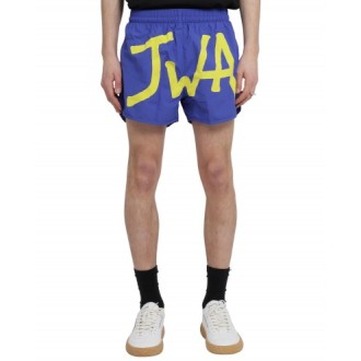 JW Anderson blue logo swimshorts