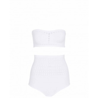 Alaia white Vienne bikini suit