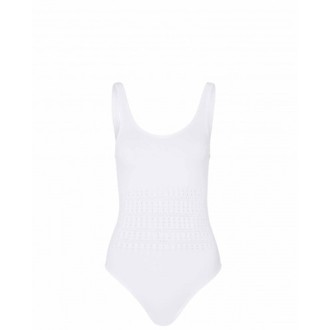 Alaia white Vienne swimsuit