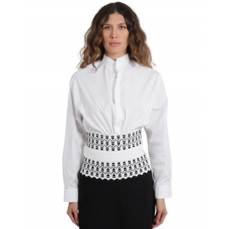 Alaia white bodysuit shirt