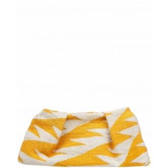 Sensi Studio orange Sisal maxi pouch