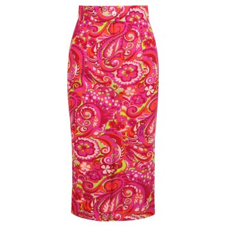 Dolce & Gabbana Paisley Print Long Skirt 42