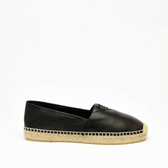 Espadrillas in pelle nera