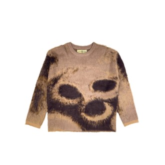 Maglione Skull Marrone in Cotone