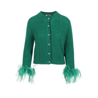 Vivetta Feathers Cuffs Mohair Cardigan M