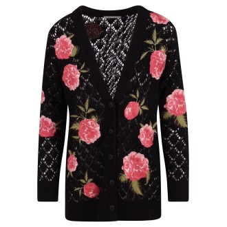 Alice Olivia Floral Embroidery Cardigan L