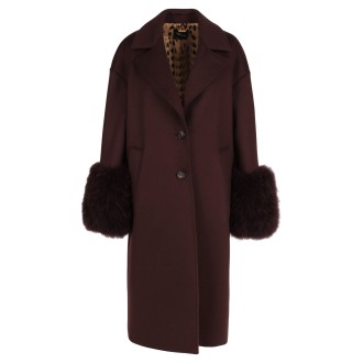 Blumarine Single-breasted Two-Button Wool Coat 40