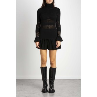 KNITTED DRESS LACE EFFECT