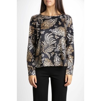 PRINTED TWILL BLOUSE