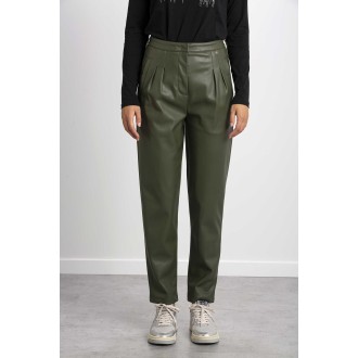 Trousers in coated fabric