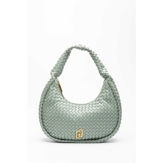 Woven hand bag with logo