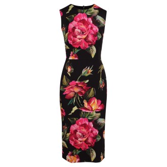 Dolce & Gabbana Floral Print Silk Dress 44