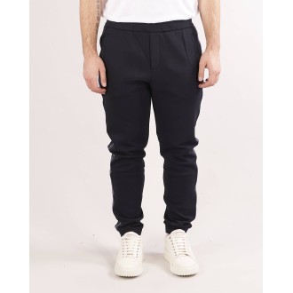 EMPORIO ARMANI Pantaloni jogger in double jersey con tape logo jacquard Emporio Armani