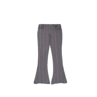 PANTALONI BOOTCUT BICOLORE IN LANA JACQUARD