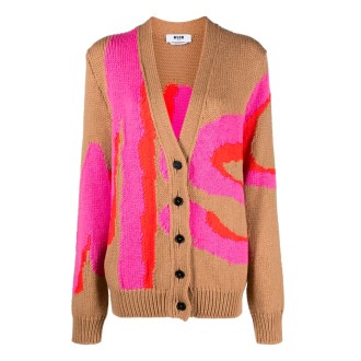 MSGM Cardigan con logo