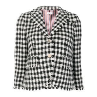 THOM BROWNE jacket check black