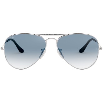 Aviator Gradient RB3025 silver metal blue