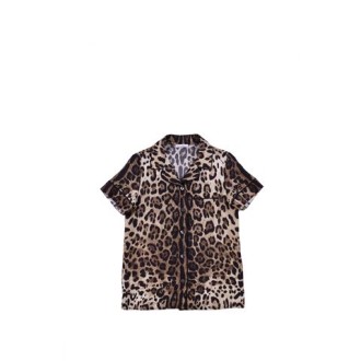 CAMICIA IN TWILL STAMPA LEOPARDO