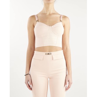 ELISABETTA FRANCHI Top con tagli a bustier Elisabetta Franchi