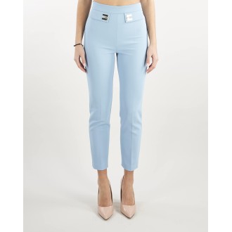 ELISABETTA FRANCHI Pantalone dalla vestibilità affusolata in crepe doppio stretch Elisabetta Franchi