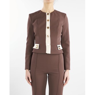 ELISABETTA FRANCHI Giacca in crepe doppio stretch Elisabetta Franchi