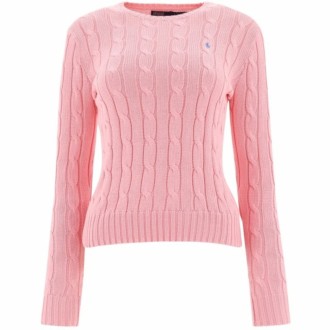 POLO RALPH LAUREN PULL IN COTONE CON LOGO ROSA 211891640004