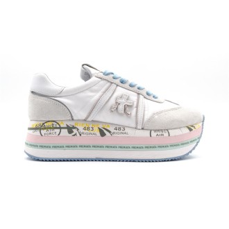 Sneakers Donna BIANCO+AZZURRO PREMIATA   Pelle