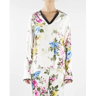 BLUGIRL Blusa in raso jacquard a fiori Blugirl by Bluemarine