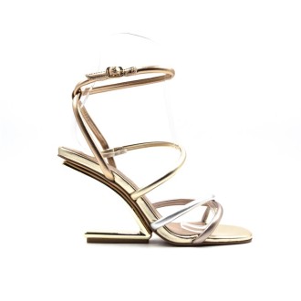 Sandalo Donna GOLD SILVER EXE Pelle