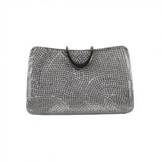 Clutch con decoro in cristalli