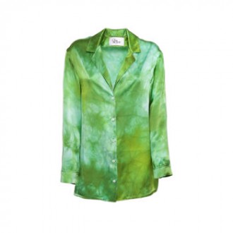 Camicia verde in seta