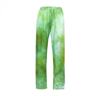 Pantalone verde in seta