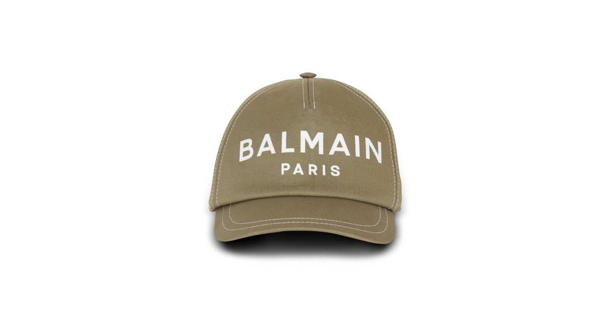 BALMAIN KIDS Cappello Da Baseball Verde Con Logo