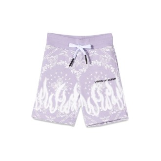 vision of super lilac shorts kids with bandana print