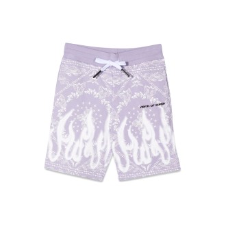 vision of super lilac shorts kids with bandana print