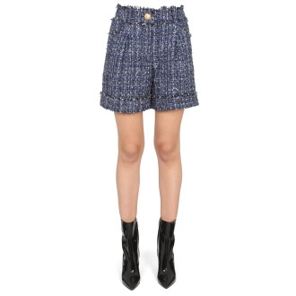 balmain tweed shorts