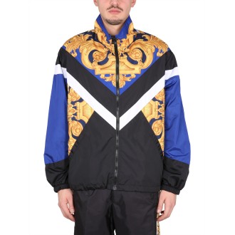 versace windproof jacket with baroque print