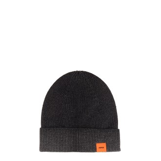 aspesi beanie hat with logo