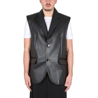 mm6 maison margiela leather vest