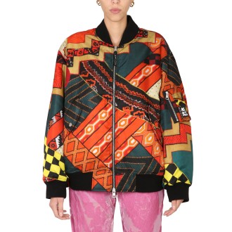 etro patchwork bomber jacket