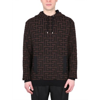 balmain sweatshirt with maxi monogram