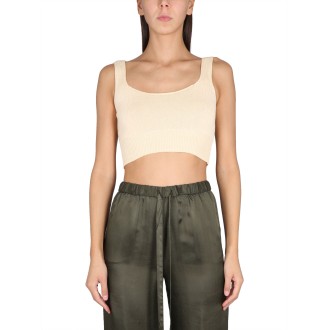 aspesi cotton crop top