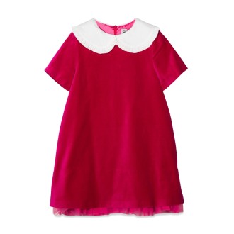 simonetta short sleeve dress wide collar